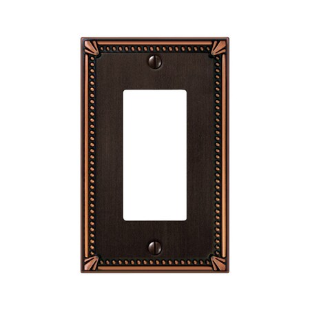 Amerelle Wall Plate, Number of Gangs: 1 gang Die-cast Metal, Aged Bronze Finish, Brown 74RDB